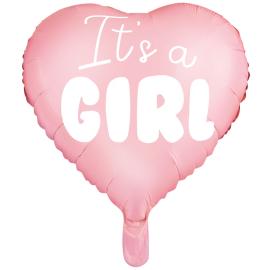 It's A Girl Hjerteformet Ballon