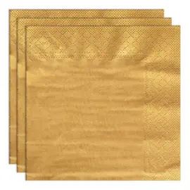 Engangsservietter Guld 24 cm 20-pak