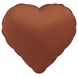 Folieballon Hjerte Chokoladebrun Mat