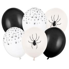 Latexballoner Edderkopper Blandede Farver 50-pak