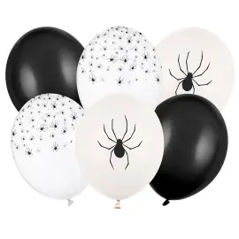 Latexballoner Edderkopper Blandede Farver 50-pak