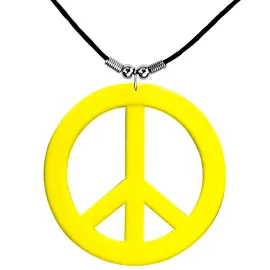 Neon Gult Hippie Halskæde