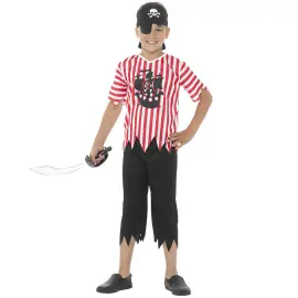 Stribet Piratkostume Børn