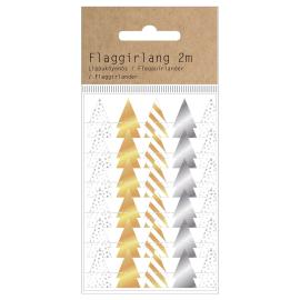 Skimrende Gaveb&aring;nd Juletr&aelig;er 2 m