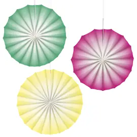 H&aelig;ngende Papirdekorationer Rund Solfj&auml;der