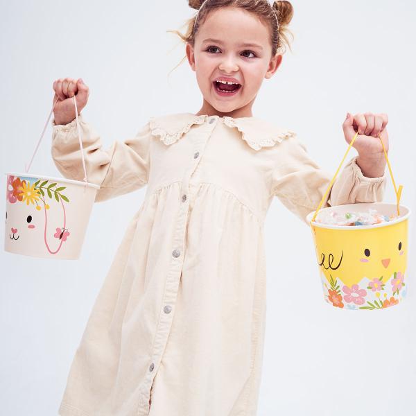 Påske-spand med Håndtag 17x14 cm 2-pak