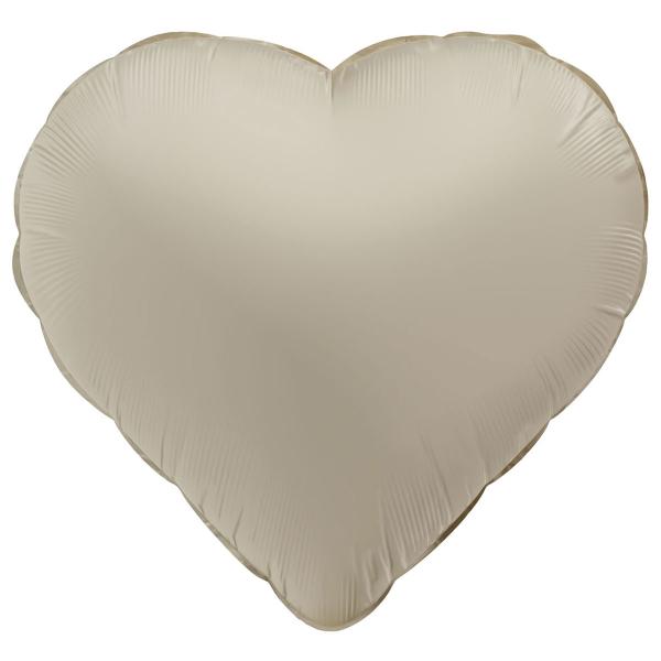 Folieballon Hjerte Creamy Latte Mat