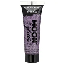 Moon Glitter Holografisk Glitter Hårgel Lilla