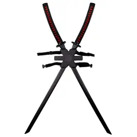 Rygsæk med Dobbelt Ninjasværd Sæt