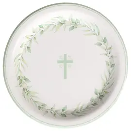 Paptallerkener med Kors og Bladkrans 8-pak