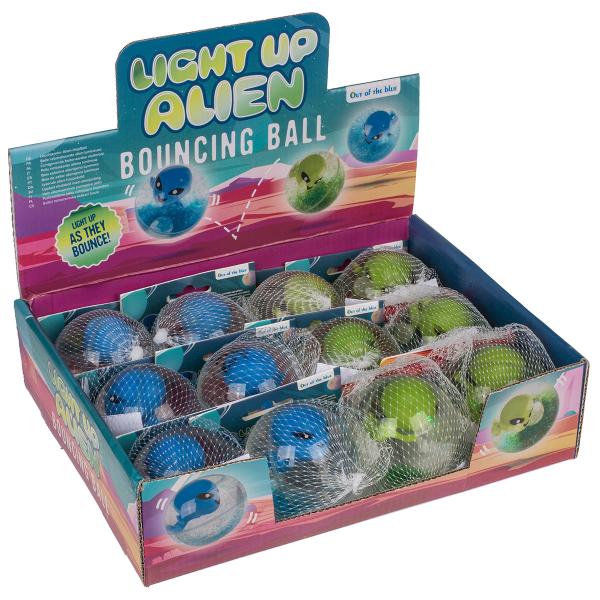 Blinkende Alien Hoppebold 6,5 cm