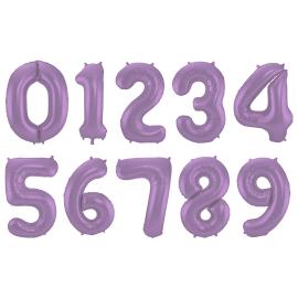 Talballon 8 Lilla Matt Metallic