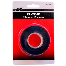 Rulle med Sort Elektrikertape 15 m