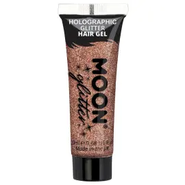 Moon Glitter Holografisk Glitter H&aring;rgel Ros&eacute;guld