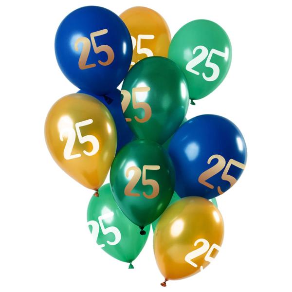25-års Balloner Golden Emerald