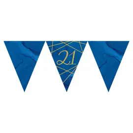 21 &Aring;rs Flagguirlande Marinebl&aring;