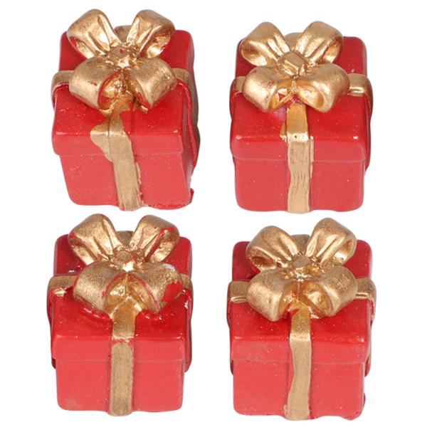 Minidekorationer Julegaver 4-pak