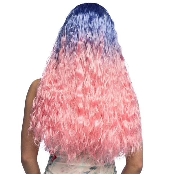 Bølget Paryk Lyserød/Blå