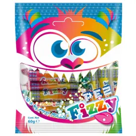 PEZ Fizzy Rolls 60g 10-pak