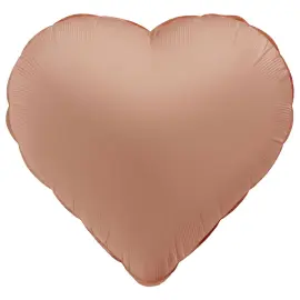 Folieballon Hjerte Gammelrosa Mat