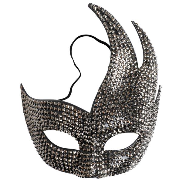 Halvmaske med Glitrende Sten