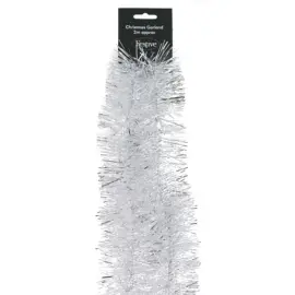 Juletræsglitter Guirlande Sølv