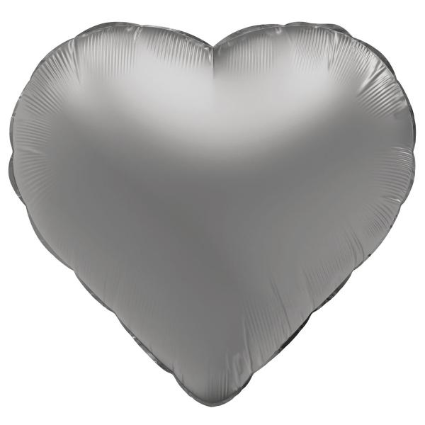 Folieballon Hjerte Månesølv Mat