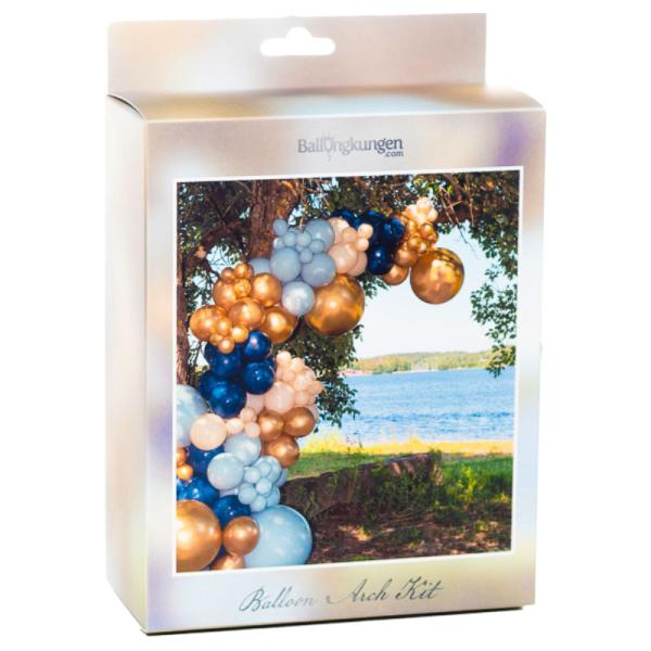 Ballonbue Sæt Guld/Blå/Sandfarve