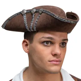 Pirat Trekantet Hat Brun