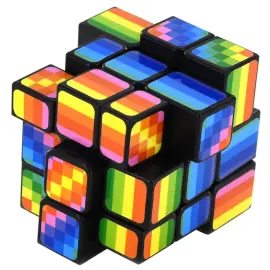 Ujævn Kube Regnbue 3x3