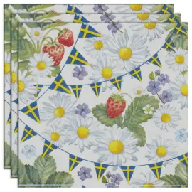 Servietter med Blomster og Guirlander 20-pak