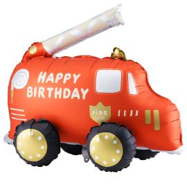 Happy Birthday Folieballon Brandbil