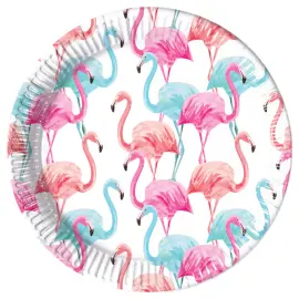 Tropical Flamingo Paptallerkener