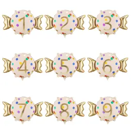 Folieballon Indpakket Slik med Tal