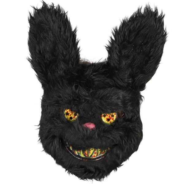 Plys Uhyggelig Kaninmaske Sort