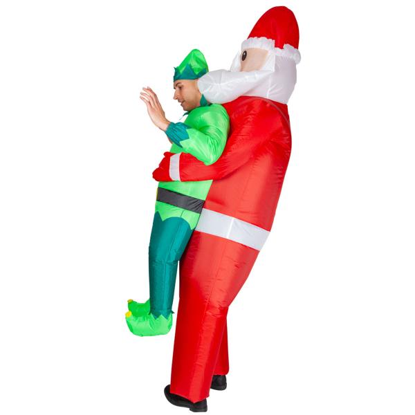 Oppusteligt Carry Me Kostume Julemanden og Julenisse