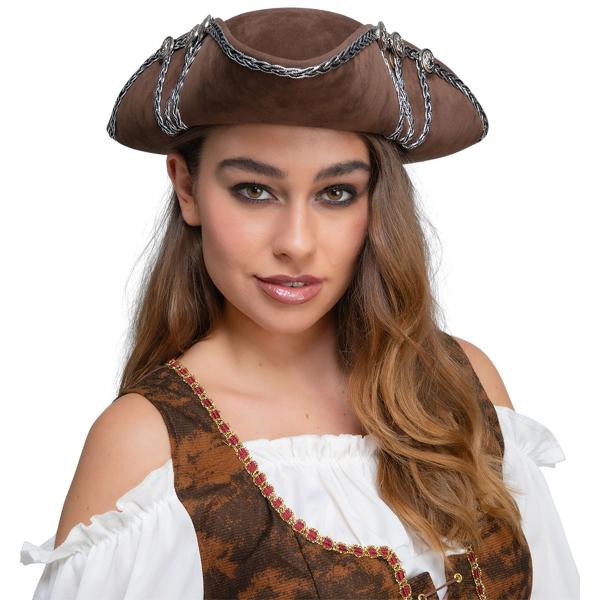Pirat Trekantet Hat Brun