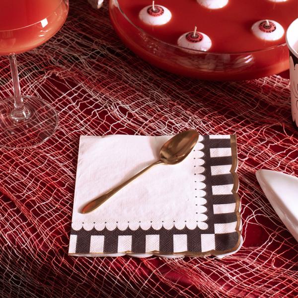 Engangsservietter med Gyldne Kanter 12-pak