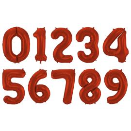 Talballon 4 R&oslash;d Matt Metallic