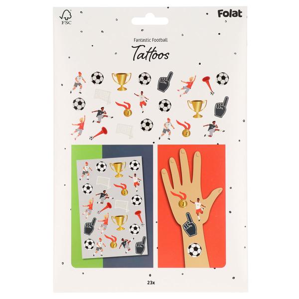 Midlertidige Tatoveringer Fodbold Fødselsdagsfest 23-pak