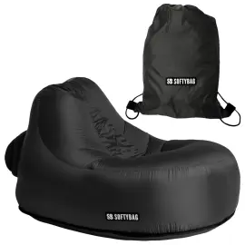 Softybag B&oslash;rnel&aelig;nestol Midnatssort 85 x 88 x 70 cm