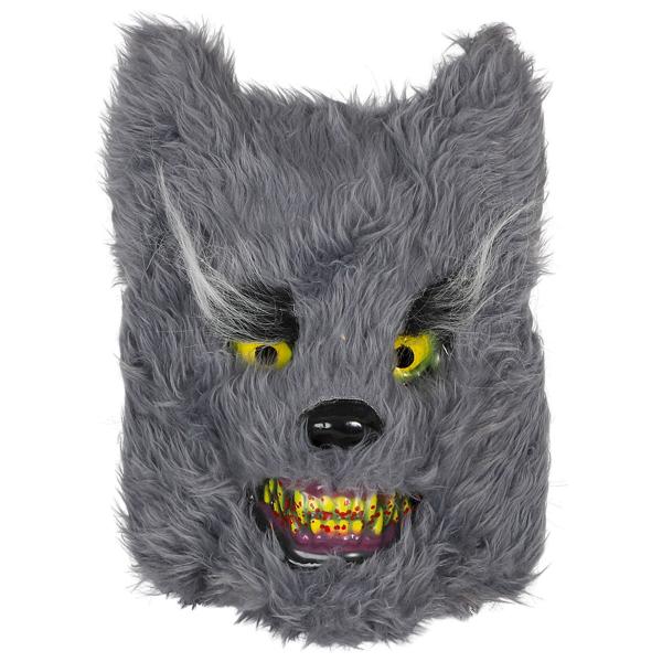 Plys Uhyggelig Ulvemaske Grå