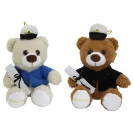 Studenterbamse Bj&oslash;rn med Diplom 15 cm