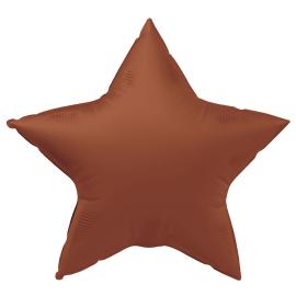 Folieballon Stjerne Chokoladebrun Mat
