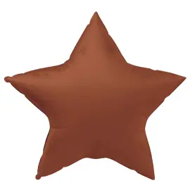 Folieballon Stjerne Chokoladebrun Mat