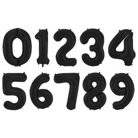 Talballon Sort Matt Metallic