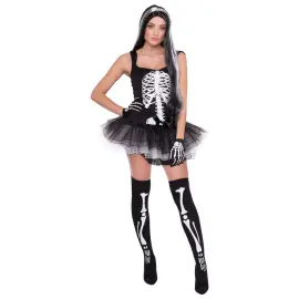 Skeletkjole Kostume Deluxe L/XL