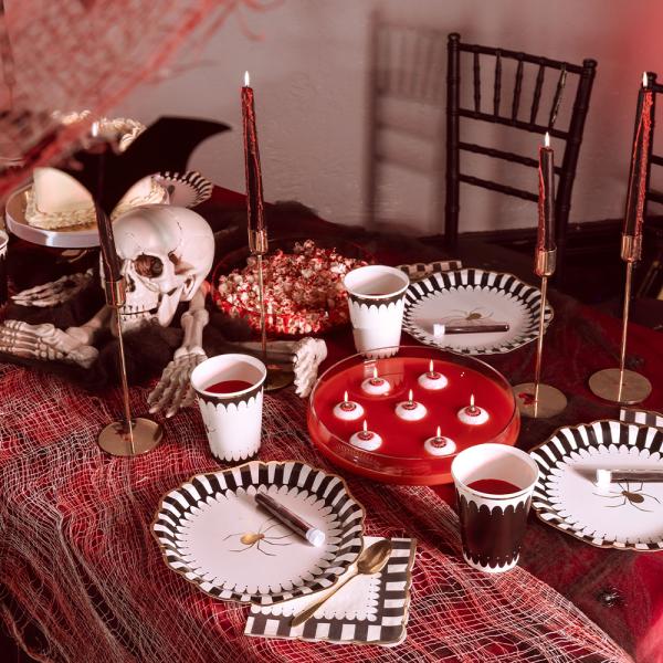 Engangsservietter med Gyldne Kanter 12-pak