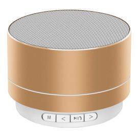 Rund Mini Bluetooth Højttaler Guld