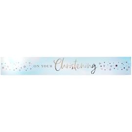 Banner On Your Christening Lyseblå